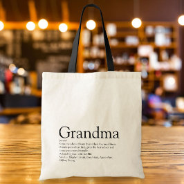 Tote Bag Définition de grand-mère, grand-mère et meilleure 
