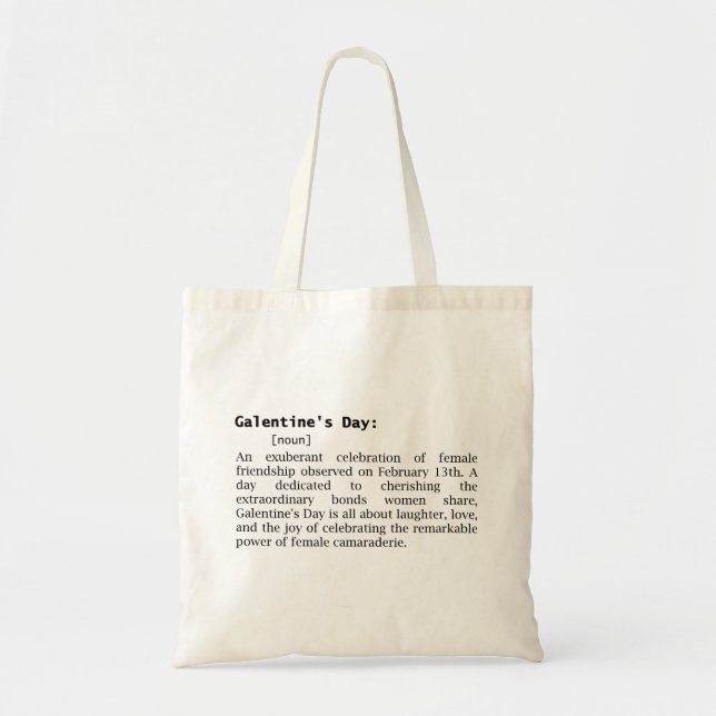 Tote Bag Définition de l'amitié : Galentine's Edition (Devant)