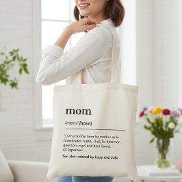 Tote Bag Définition de maman personnalisée pour la fête des