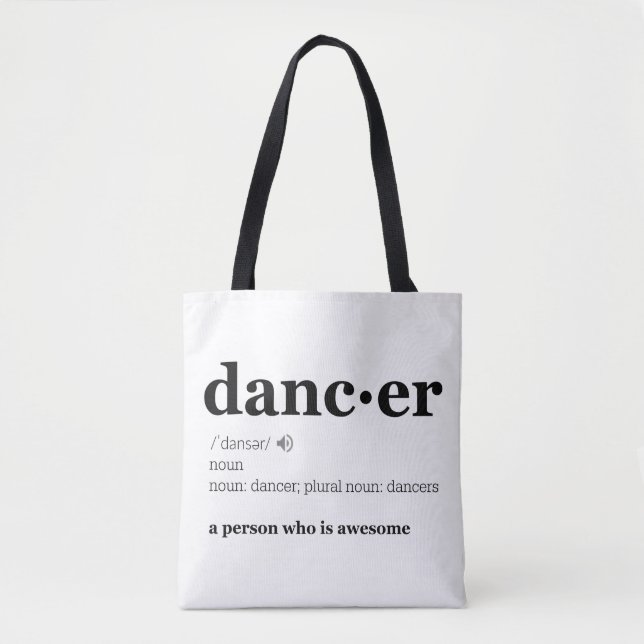 Tote Bag Définition d'un danseur (Devant)