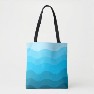 Tote Bag Dégradé des vagues bleues
