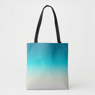 Tote Bag Dégradé Moderne de Bleu à Aqua Athlétisme