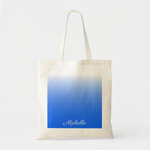 Tote Bag dégradé personnalisé ombre électrique bleu