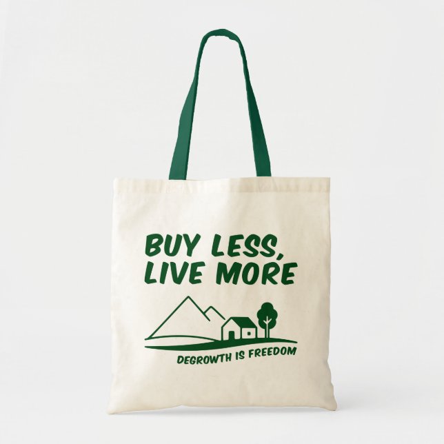 Tote Bag Degrowth Is Freedom: Buy Less, Live More (Devant)