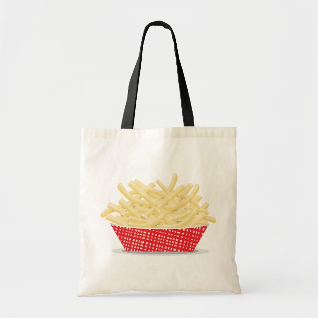 Tote Bag Délicieux frites français Retro Restauration rapid (Devant)