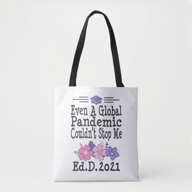 Tote Bag Délivrance d'un doctorat en éducation 2021 Don pou (Devant)