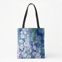 Delphiniums blancs Épaule Fourre-tout