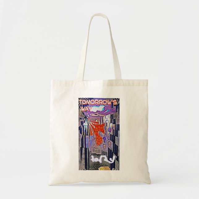 Tote Bag Demain's Way Aujourd'hui Retro Future Art (Devant)