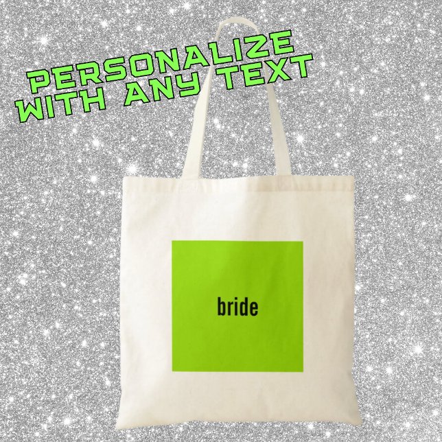 Tote Bag Demande de témoin de mariage Green Girl Summer en  (for your bride who is a pop girl at heart )