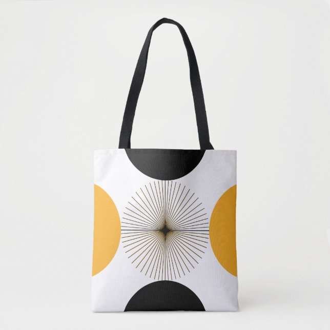 Tote Bag Demi-cercle moderne du milieu du siècle (Devant)