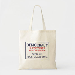 Tote Bag Démocratie Responsabilité Parler Vers Le Haut S'In