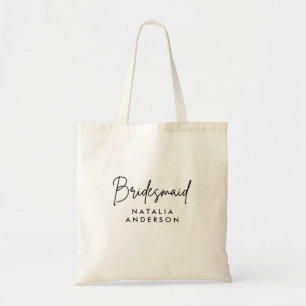 Tote Bag Demoiselle d'honneur à personnaliser avec écriture