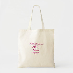 Tote Bag Demoiselle d'honneur de camp rose ajouter nom date