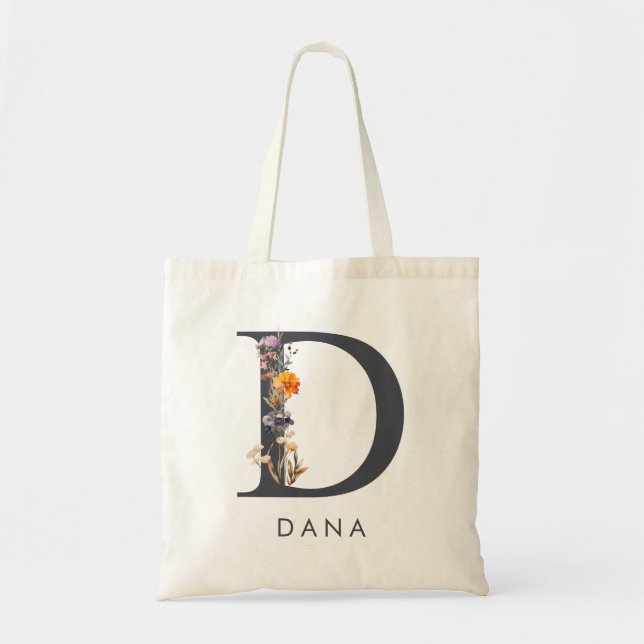 Tote Bag Demoiselle d'honneur fleur sauvage Boho (Devant)