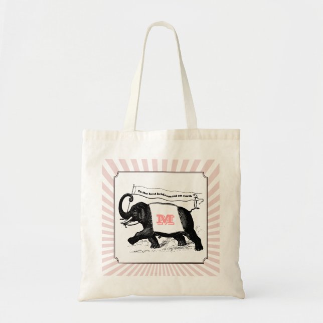 Tote Bag Demoiselle d'honneur Fourre-tout de rose de cirque (Devant)