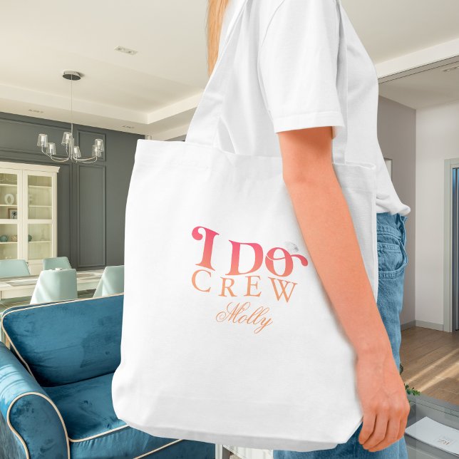 Tote Bag Demoiselle d'honneur I Do Crew (I Do Crew tote bag with modern serif font – perfect for bridesmaid proposals or bridal celebrations!)