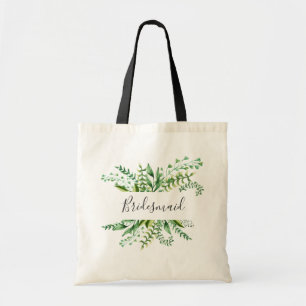 Tote Bag Demoiselle d'honneur. Mariage botanique de verdure