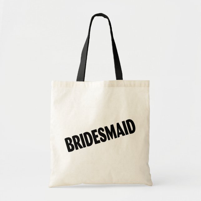 Tote Bag Demoiselle d'honneur (noir audacieux) (Devant)