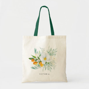 Tote Bag Demoiselle d'honneur Orchidées et Kumquats à l'aqu