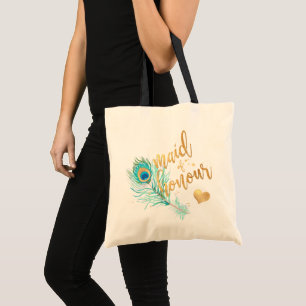 Tote Bag Demoiselle d'honneur paon PixDezines / Écriture do