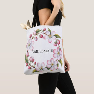Tote Bag Demoiselles d'honneur Fleur de cerisier à l'aquare