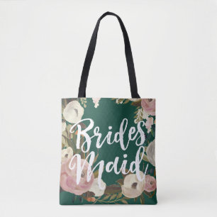 Tote Bag Demoiselles d'honneur Fleurs Brossees Fete de Mari