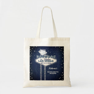 Tote Bag Denim Diamonds Las Vegas Trip Bachelorette