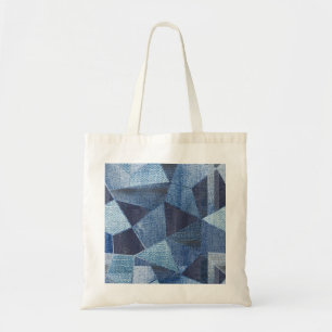 Tote Bag Denim Urban : Patchwork à rayures détendues.