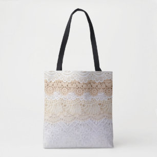 Tote Bag Dentelle florale ornementale : Collection élégante