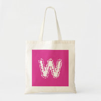 Déplaisant Monogramme blanc sur rose