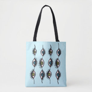 Tote Bag Déplaisant Weird Eye Garlands Cool Surreal Art