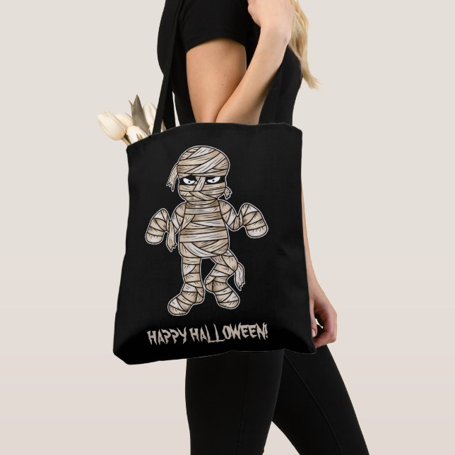 Tote Bag Déplaisante maman caricature & Happy Halloween Tex (De près)