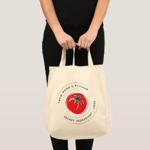 Tote Bag Depuis la cuisine de... Logo personnalisé Red Toma