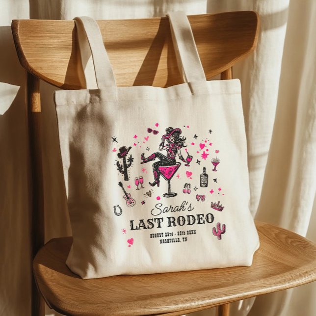 Tote Bag Dernier Rodeo Cowgirl Fun Nash Bash Bachelorette (Créateur téléchargé)