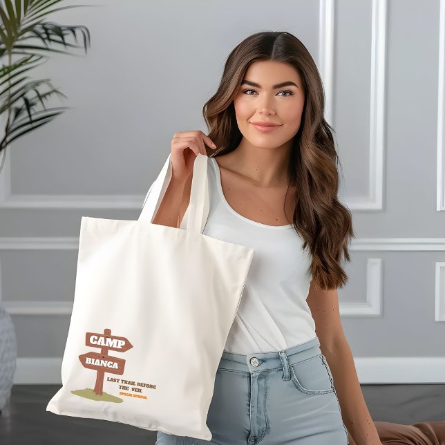 Tote Bag Dernier sentier avant le voile Camping Bachelorett (Créateur téléchargé)