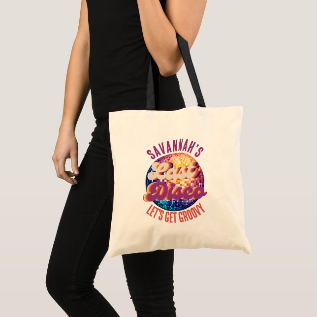 Tote Bag Dernière Disco Retro Bachelorette Bridesmaitres (Devant (produit))