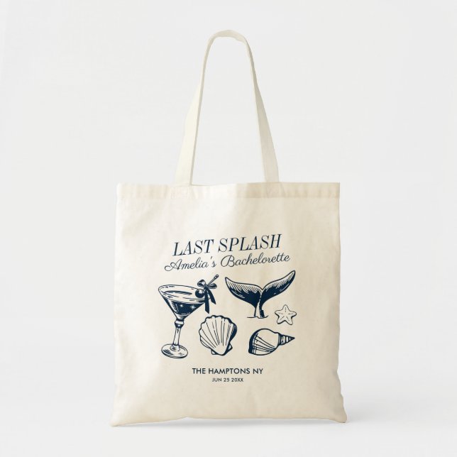 Tote Bag Dernière Fête de Bachelorette de Mermaid Pink Beac (Devant)
