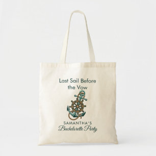 Tote Bag Dernière voile Ancre nautique Bachelorette Party
