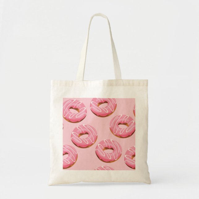 Tote Bag Des beignes glacées Arrière - plan sans soudure (Devant)