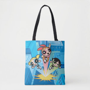 Tote Bag Des filles puissantes lancent dans l'air