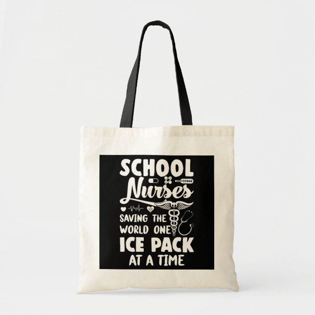 Tote Bag Des Infirmières Sauvons Le Monde Un Pack De Glace  (Devant)
