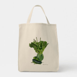 Tote Bag Des légumes verts frais sont exposés.