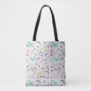 Tote Bag Des licornes, Dinos, arcs-en-ciel tout plus de -