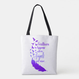 Tote Bag Des Plumes Apparaissent Lorsque Les Anges Sont Prè