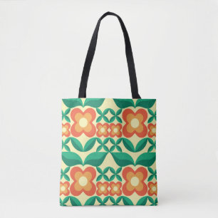 Tote Bag Design Arrière - plan - fleurs et feuilles. Nature
