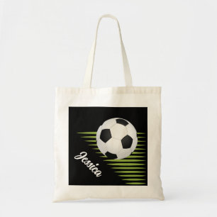 Tote Bag Design de football personnalisé avec nom et balle 
