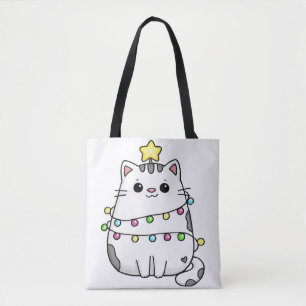Tote Bag Design de Noël de chat mignon