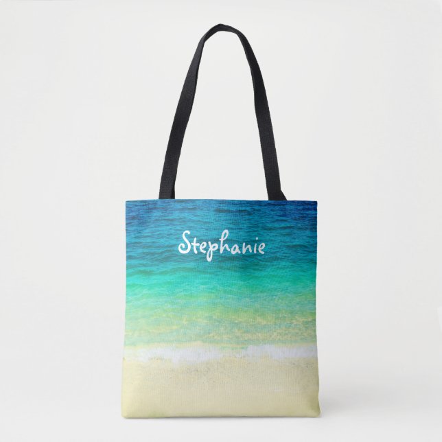 Tote Bag design de plage de fourre-tout personnalisé tropic (Devant)