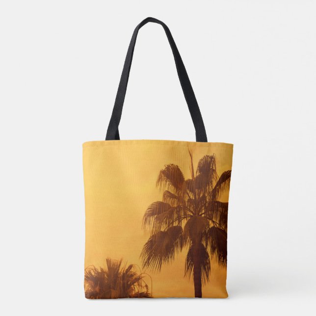 Tote Bag Design de plage de palmiers d'été (Dos)