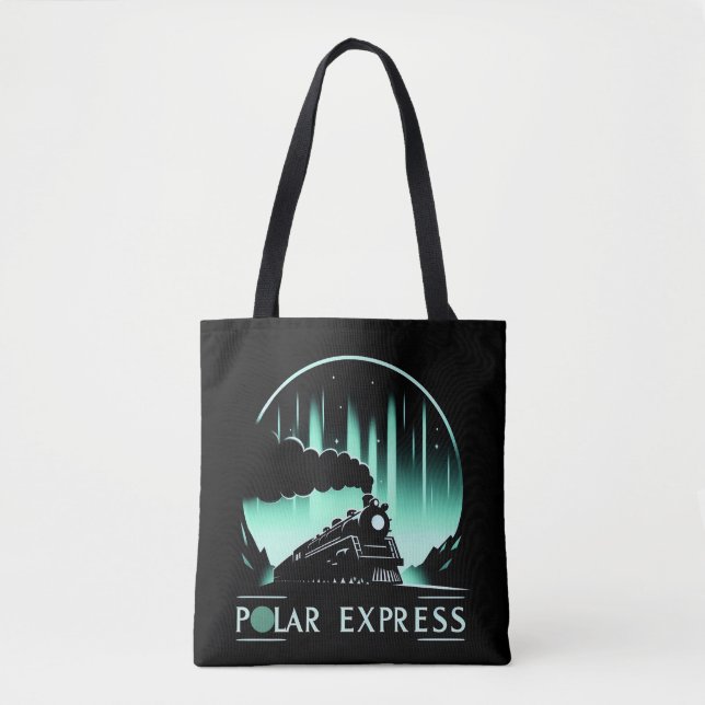 Tote Bag Design élégant des trains d'Express polaires (Devant)